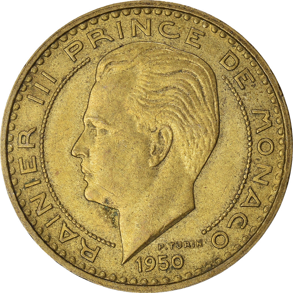Coin, Monaco, 20 Francs, Vingt, 1950
