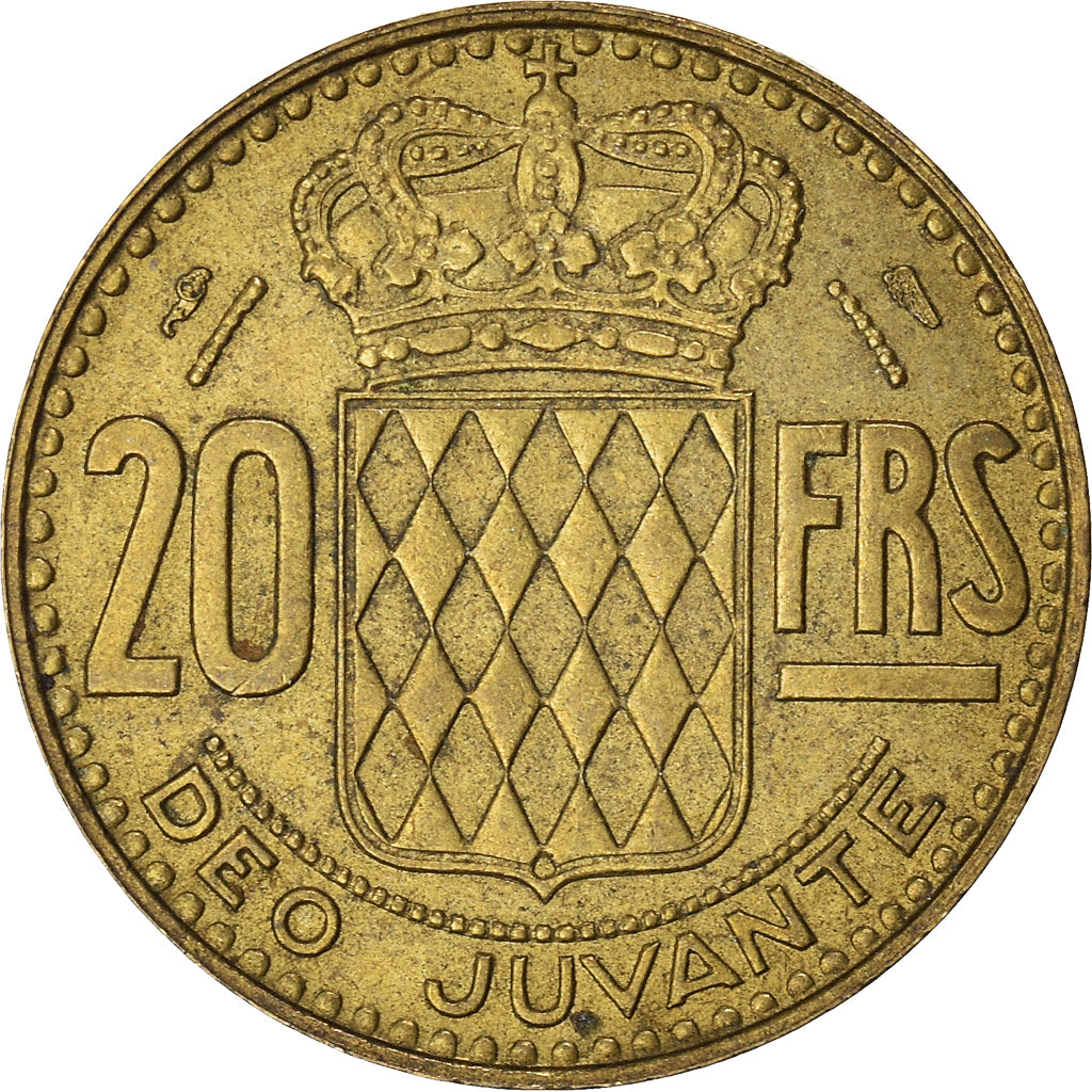 Coin, Monaco, 20 Francs, Vingt, 1950