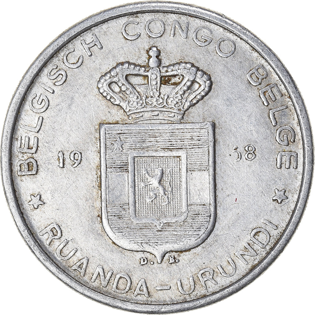 Munten, Belgisch Congo, 5 Francs, 1958