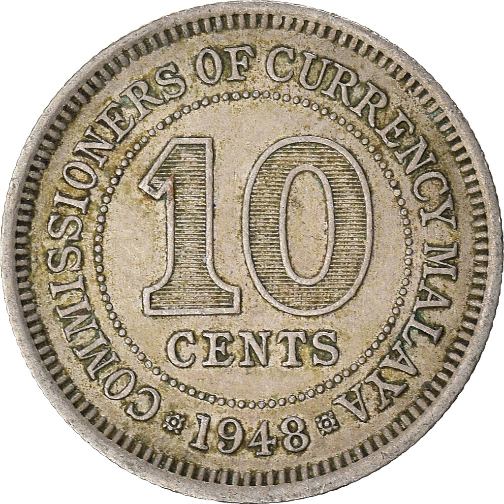 Moneda, MALAYA, 10 Cents, 1948