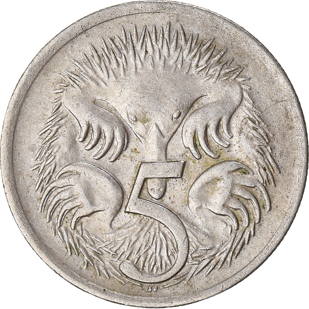 Coin, Australia, 5 Cents, 1970