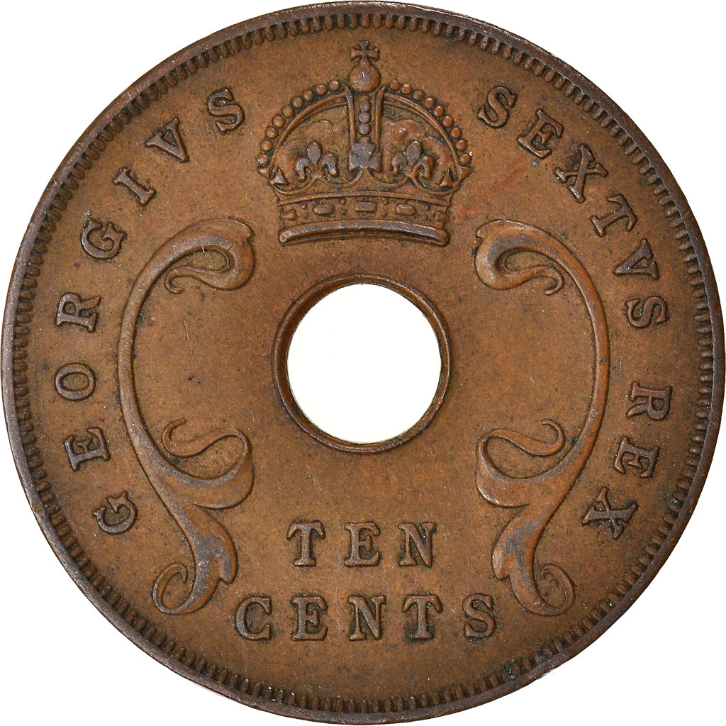 Coin, EAST AFRICA, 10 Cents, 1952