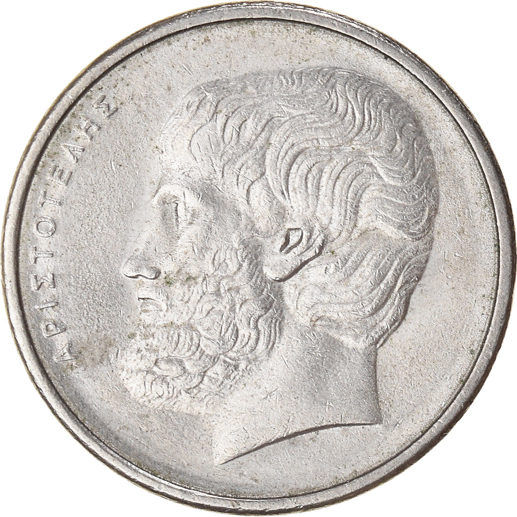 Moneta, Grecja, 5 Drachmes, 1986