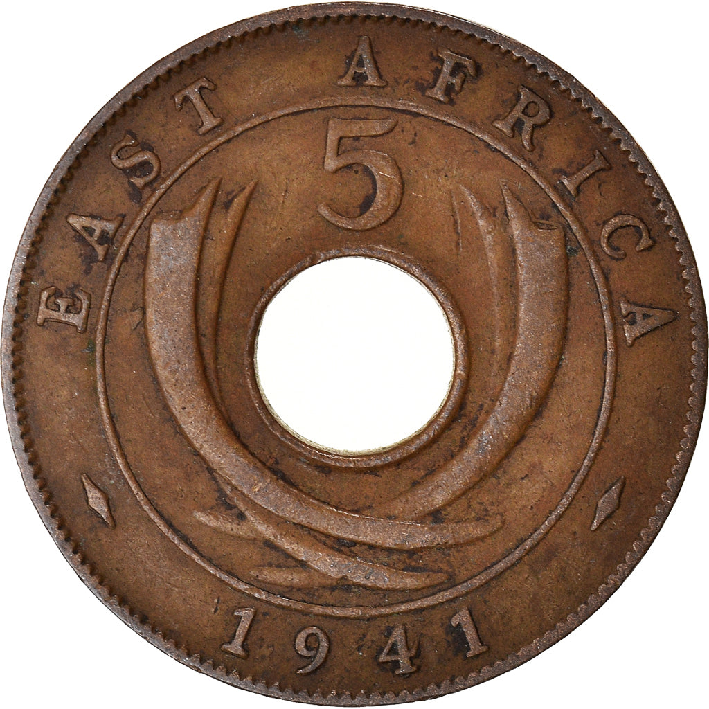 Coin, EAST AFRICA, 5 Cents, 1941