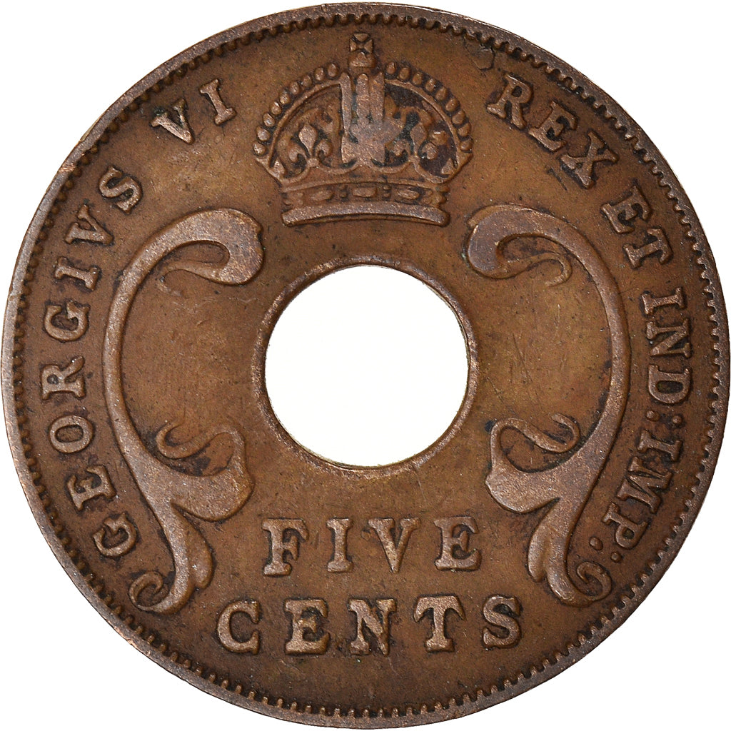 Coin, EAST AFRICA, 5 Cents, 1941