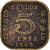 Moneta, Cejlon, 5 Cents, 1945