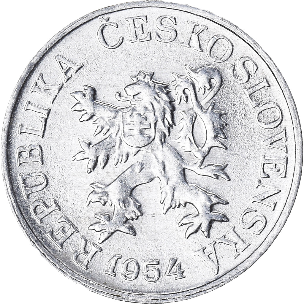 Coin, Czechoslovakia, 3 Halere, 1954
