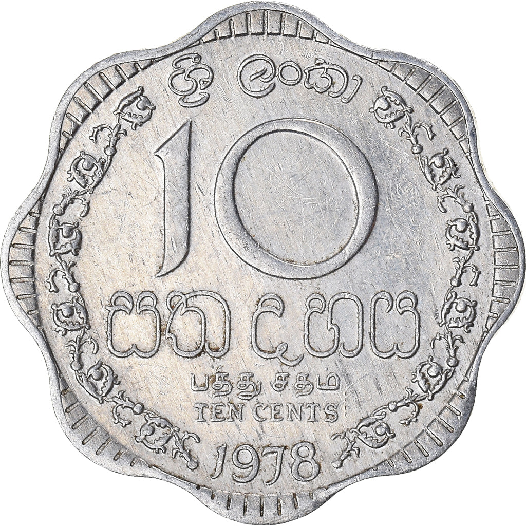 Moneta, Sri Lanka, 10 Cents, 1978