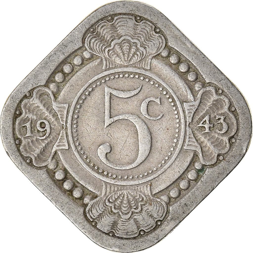 Monnaie, Pays-Bas, 5 Cents, 1943
