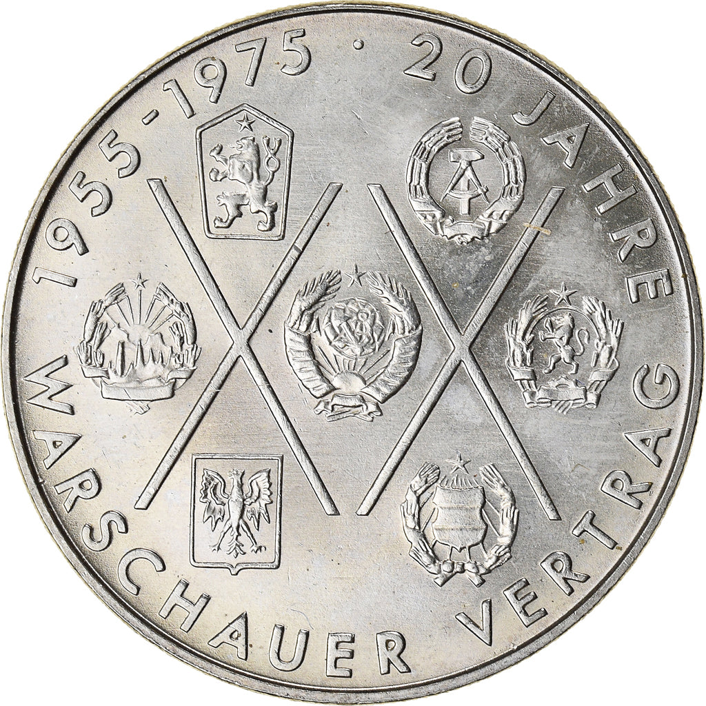 Monnaie, République démocratique allemande, 10 Mark, 1975