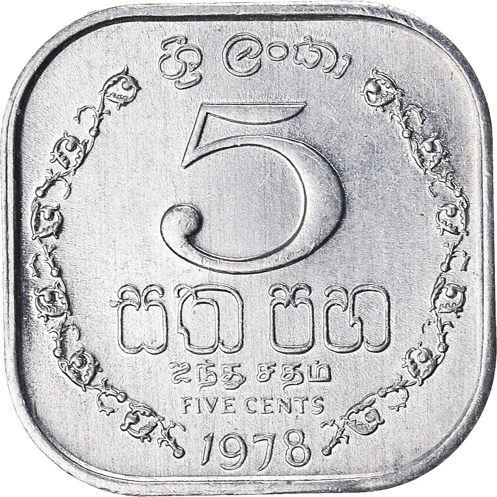 Moneta, Sri Lanka, 5 Cents, 1978