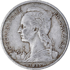 Moeda, Reunião, 5 Francs, 1955