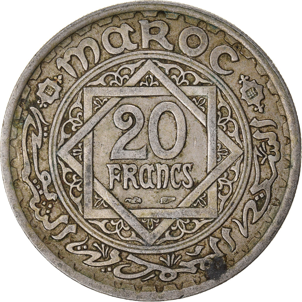Coin, Morocco, 20 Francs, 1366