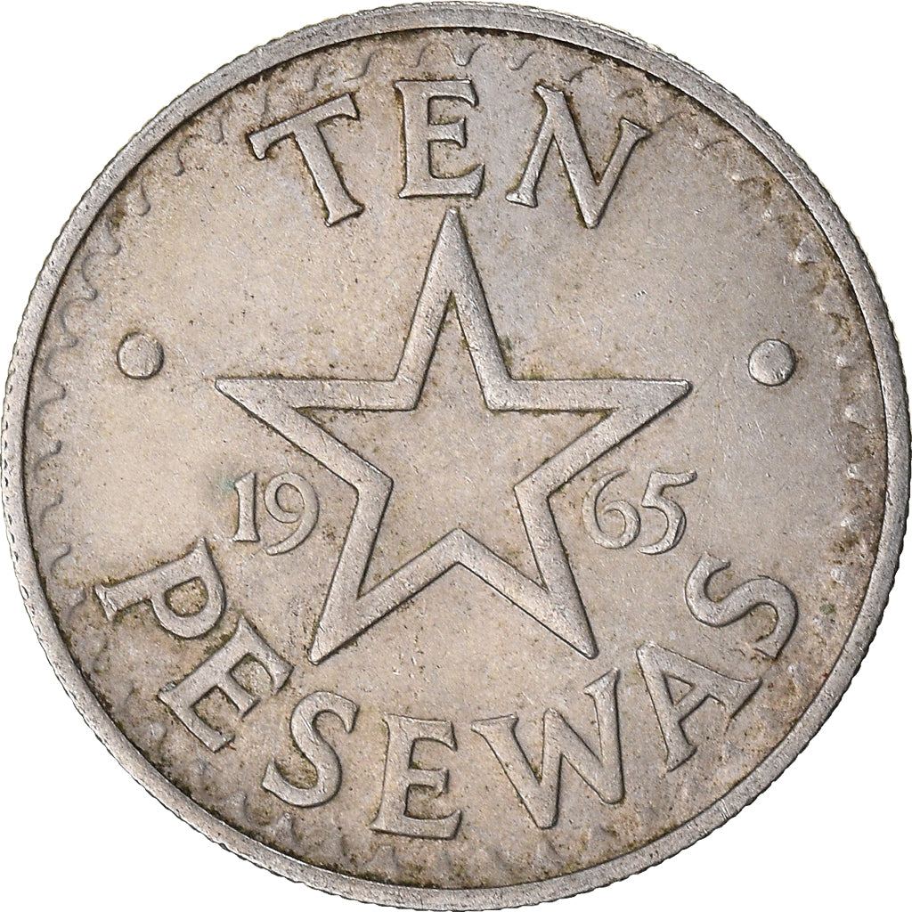 Coin, Ghana, 10 Pesewas, 1965