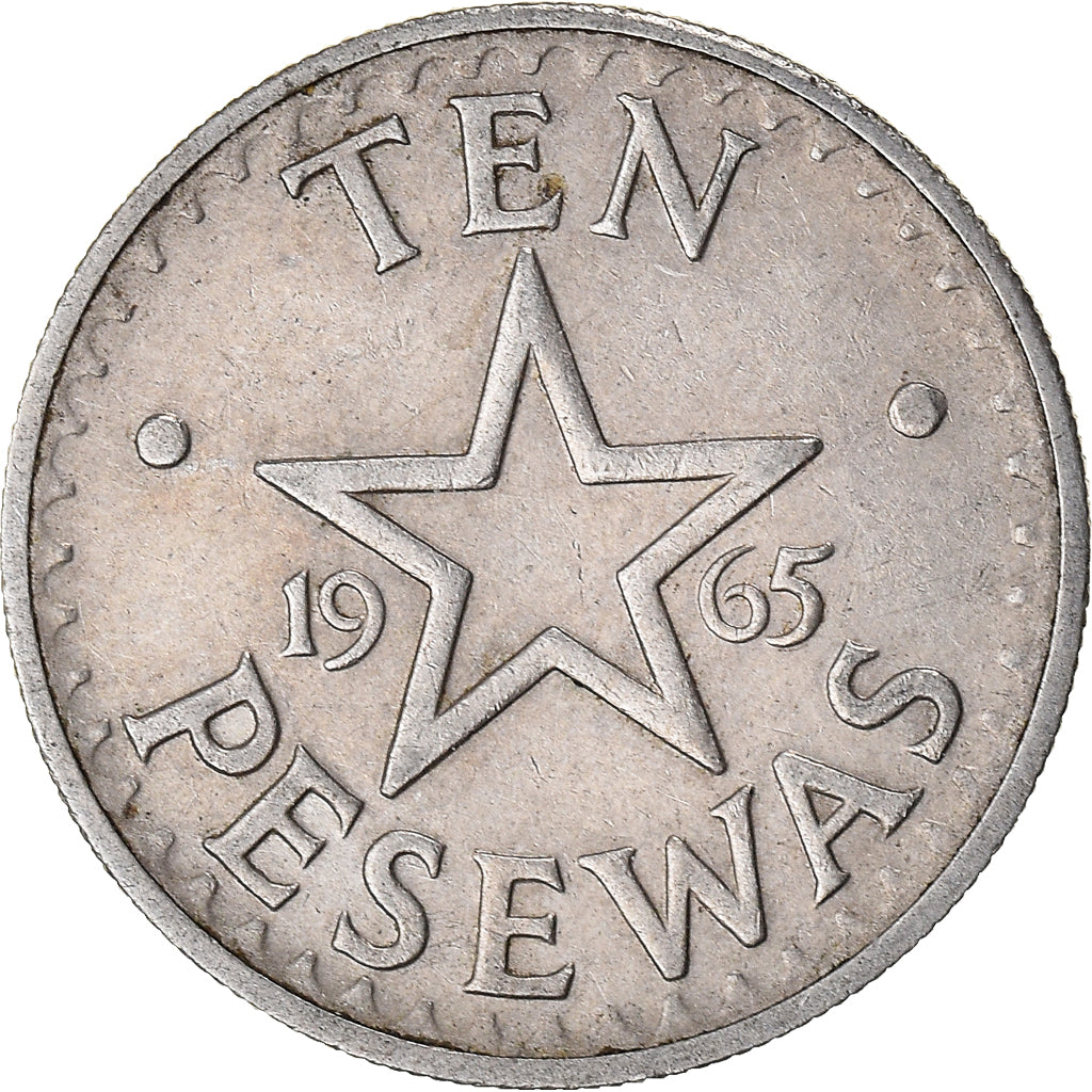 Moneda, Ghana, 10 Pesewas, 1965