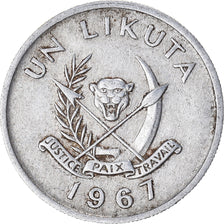 Coin, CONGO, DEMOCRATIC REPUBLIC, Likuta, 1967