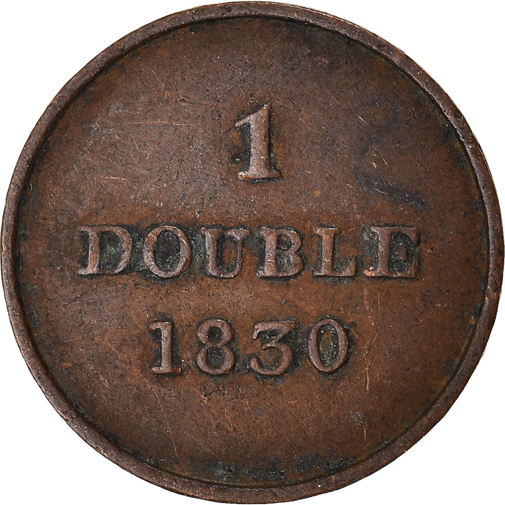 Monnaie, Guernesey, Double, 1830