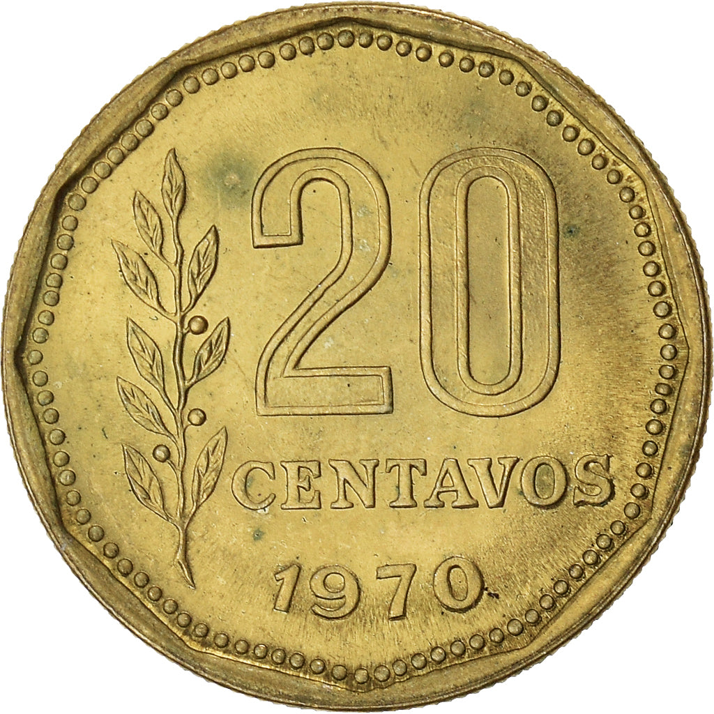 Moeda, Argentina, 20 Centavos, 1970