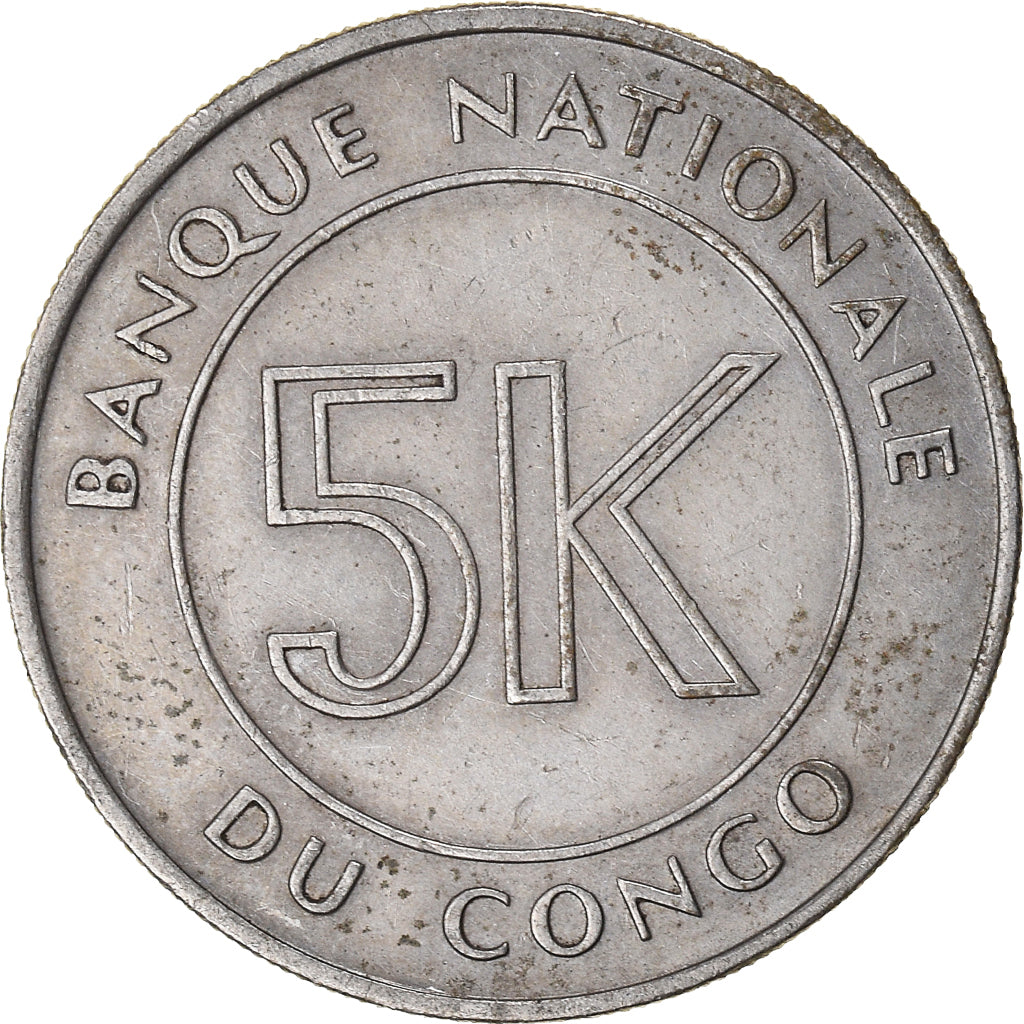 Moeda, CONGO, REPÚBLICA DEMOCRÁTICA, 5 Makuta, 1967