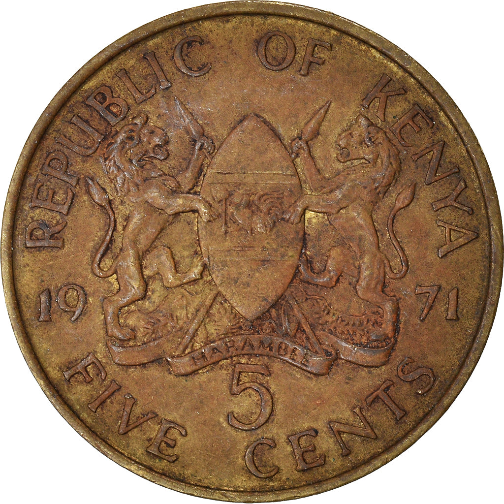 Monnaie, Kenya, 5 Cents, 1971