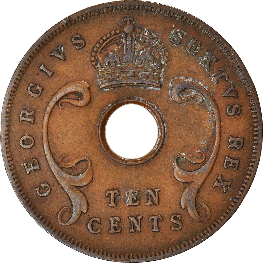 Coin, EAST AFRICA, 10 Cents, 1952