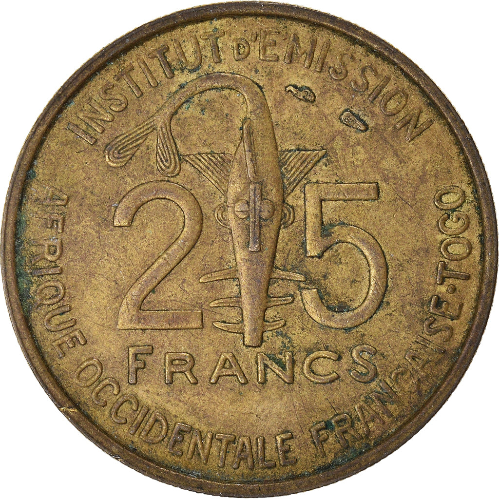 Coin, French West Africa, 25 Francs, 1957