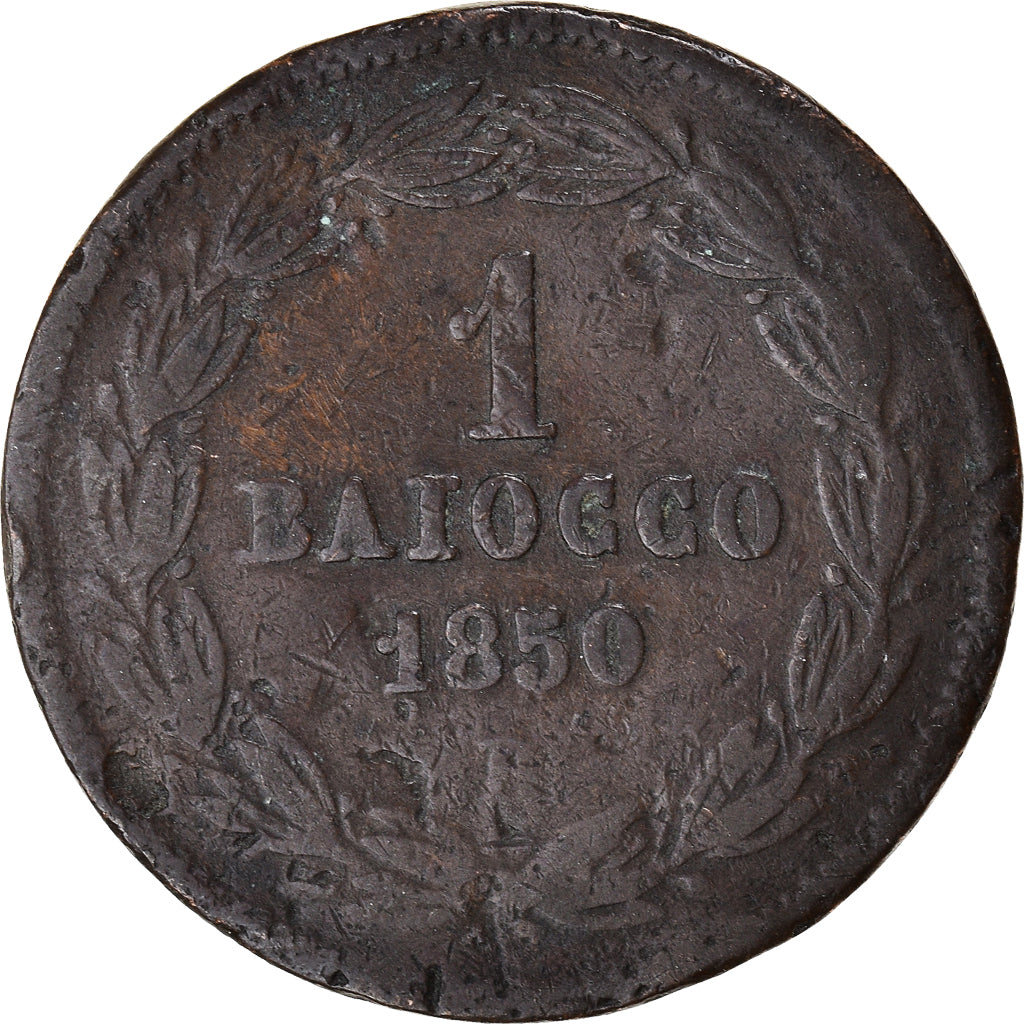 Münze, Italien Staaten, Baiocco, 1850