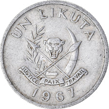 Coin, CONGO, DEMOCRATIC REPUBLIC, Likuta, 1967