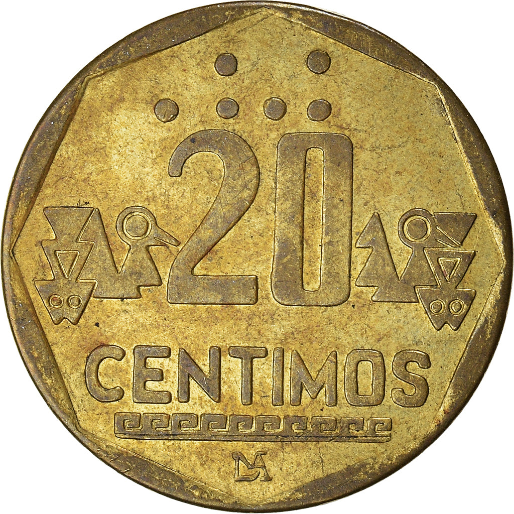 Moneda, Perú, 20 Centimos, 1993