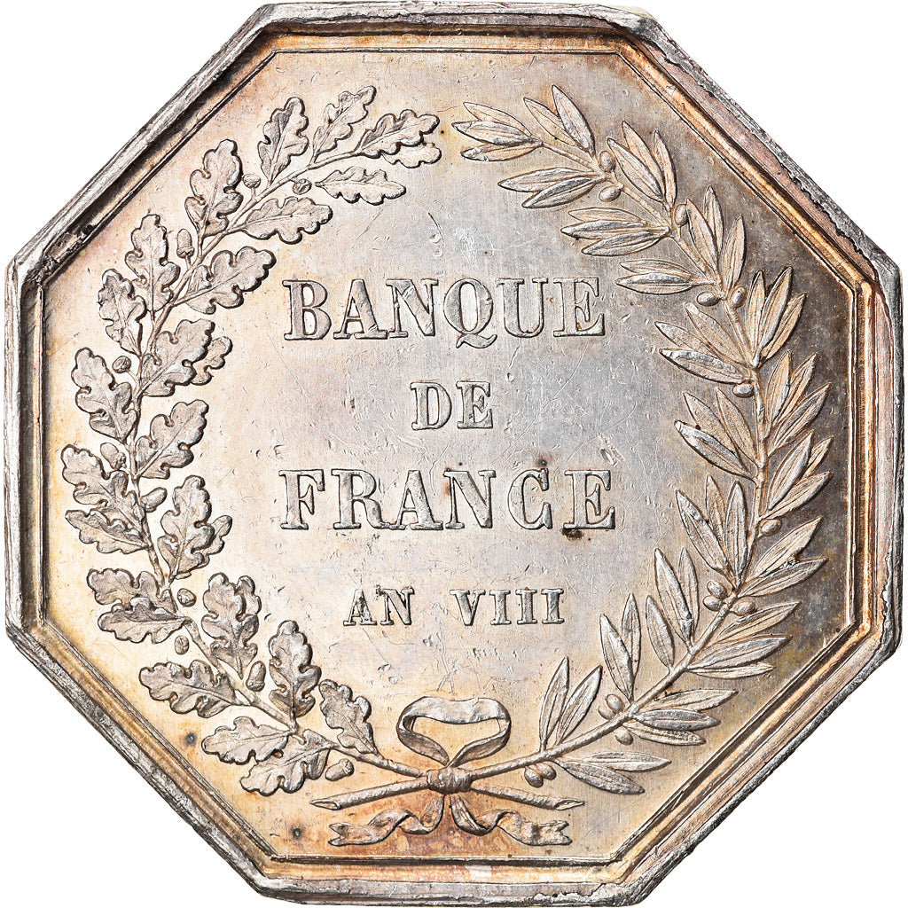 Frankrijk, Medaille, Savings Bank, Banque de France, An VIII, Dumarest, ZF+