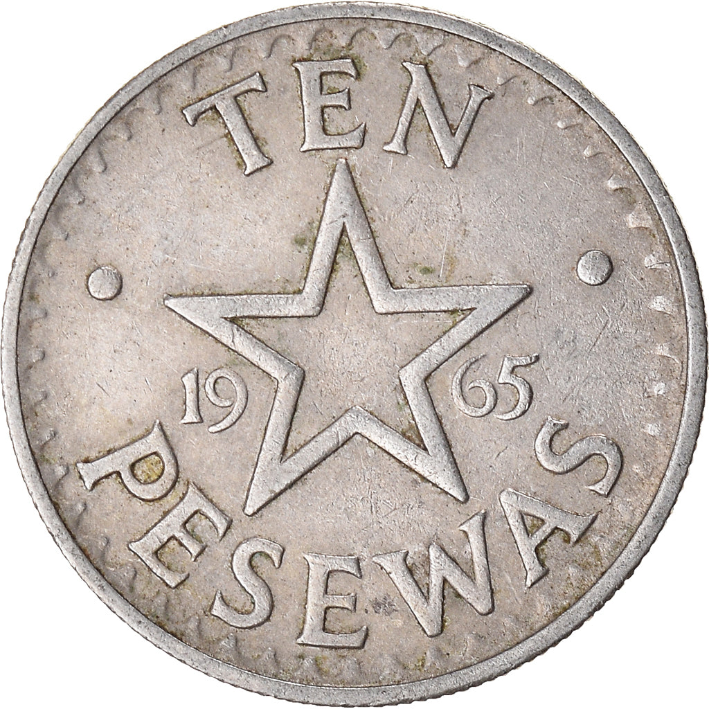 Coin, Ghana, 10 Pesewas, 1965