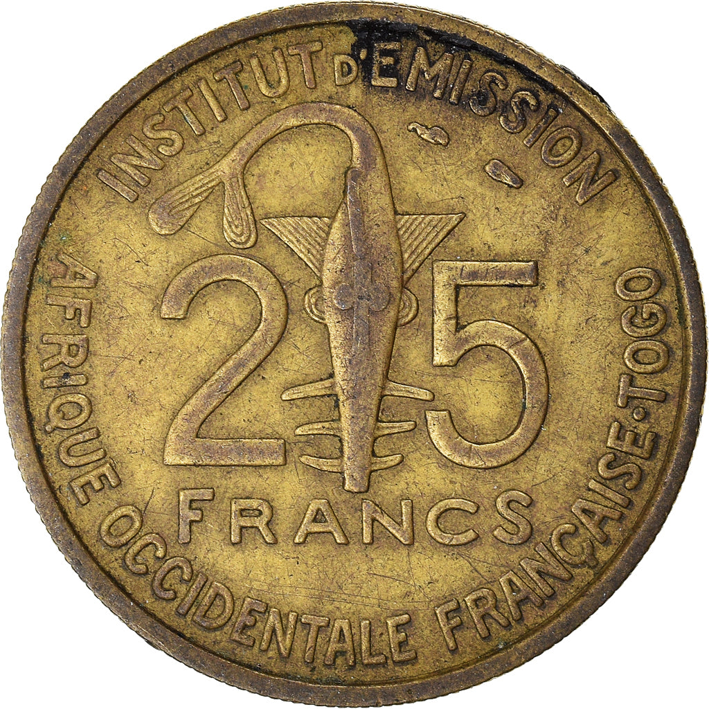 Moeda, África Ocidental Francesa, 25 Francs, 1957
