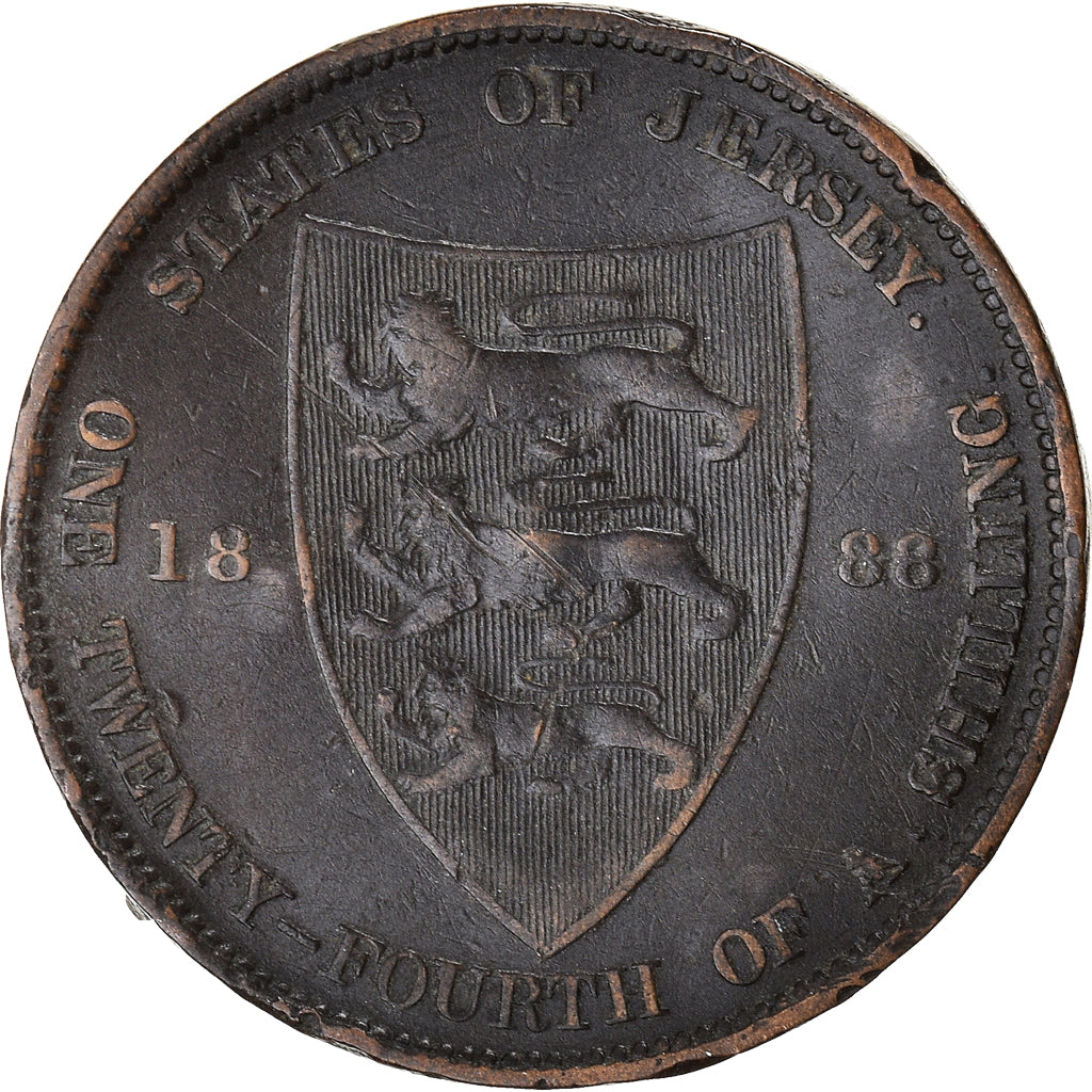 Coin, Jersey, 1/24 Shilling, 1888