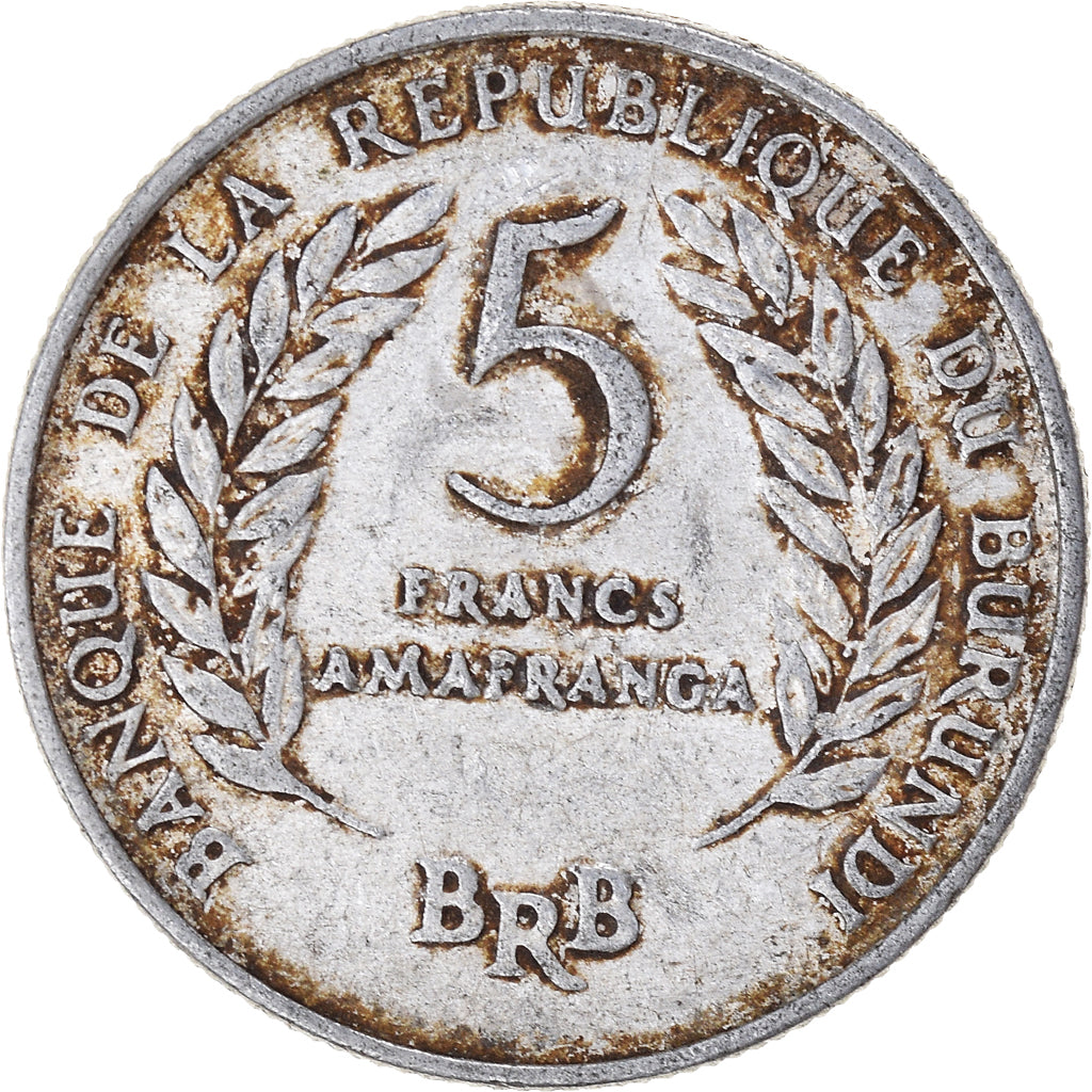 Moneta, Burundi, 5 Francs, 1969
