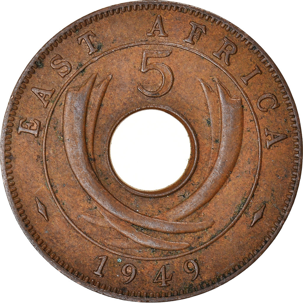 Munten, OOST AFRIKA, 5 Cents, 1949