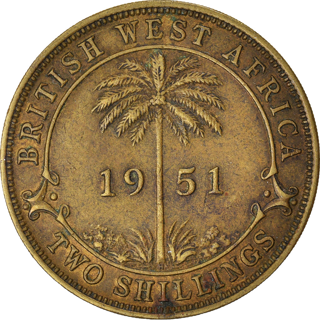Monnaie, Afrique Occidentale britannique, 2 Shillings, 1951