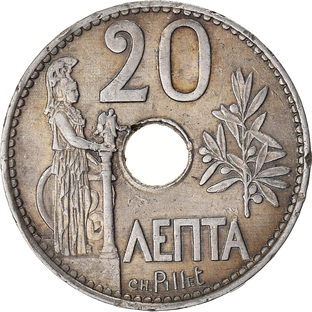 Coin, Greece, 20 Lepta, 1912