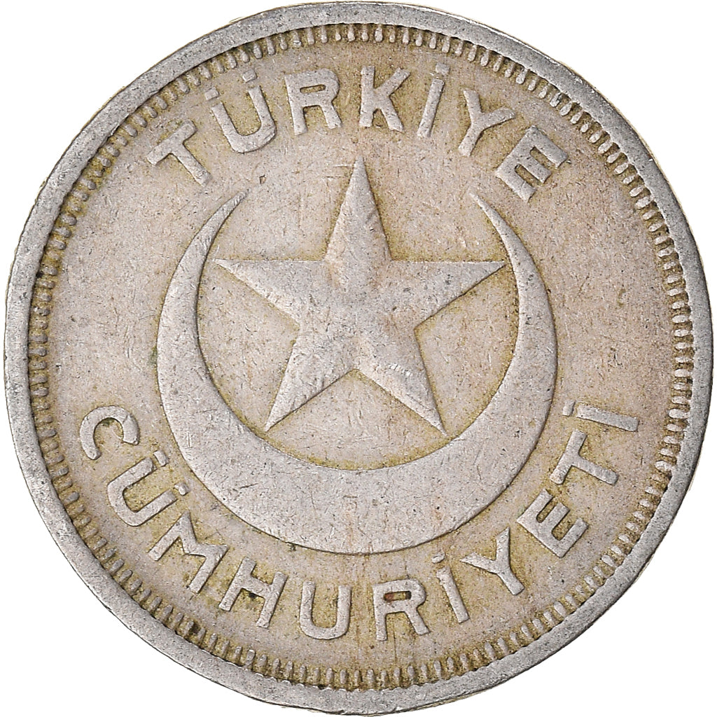 Coin, Turkey, 5 Kurus, 1943