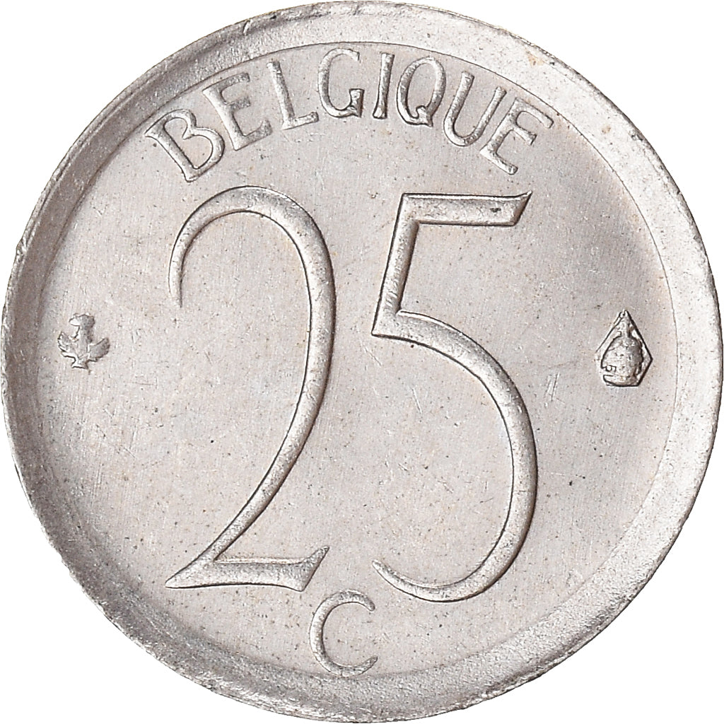 Münze, Belgien, 25 Centimes, 1973