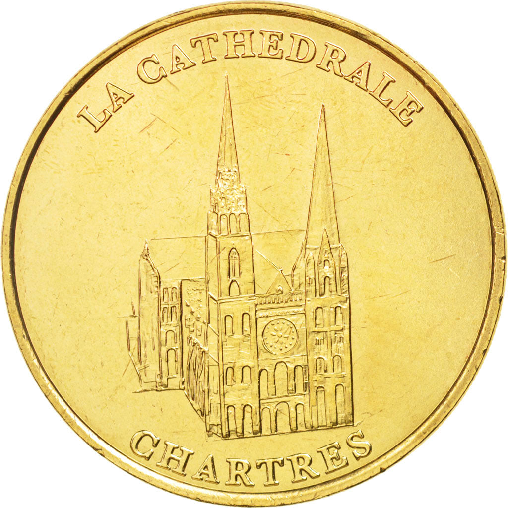 Francia, Token, Tourist Token, 28/ Cathédrale de Chartres, 2014, Monnaie de