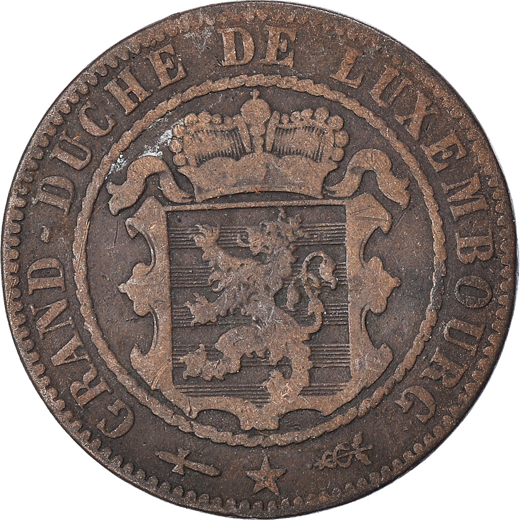 Moeda, Luxemburgo, 10 Centimes, 1854