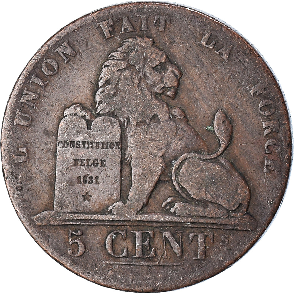 Münze, Belgien, 5 Centimes, 1837