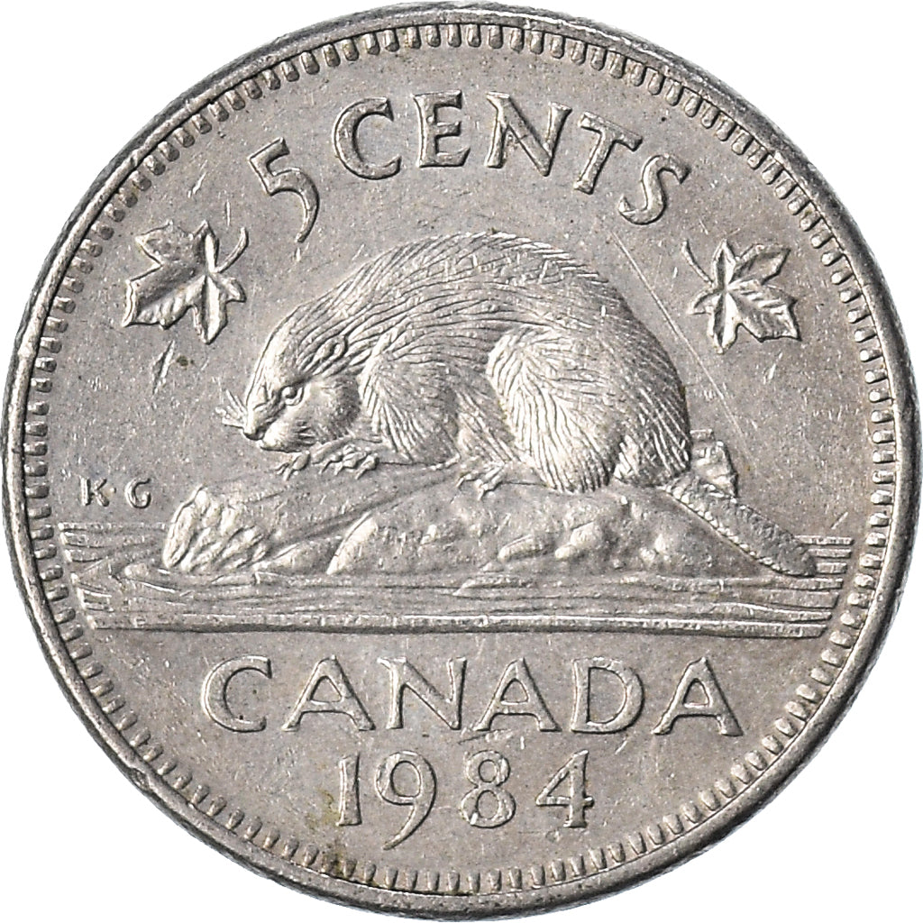 Moneda, Canadá, 5 Cents, 1984