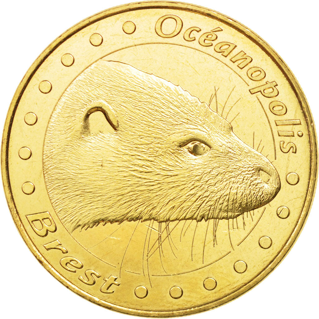 Francia, Token, Tourist Token, 29/ Océanopolis - Brest - Loutre, 2014, Monna...