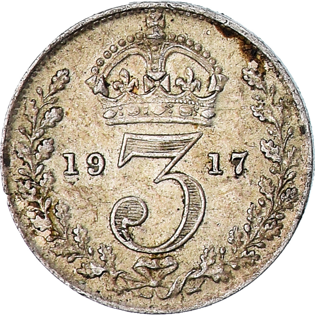 Coin, Great Britain, 3 Pence, 1917