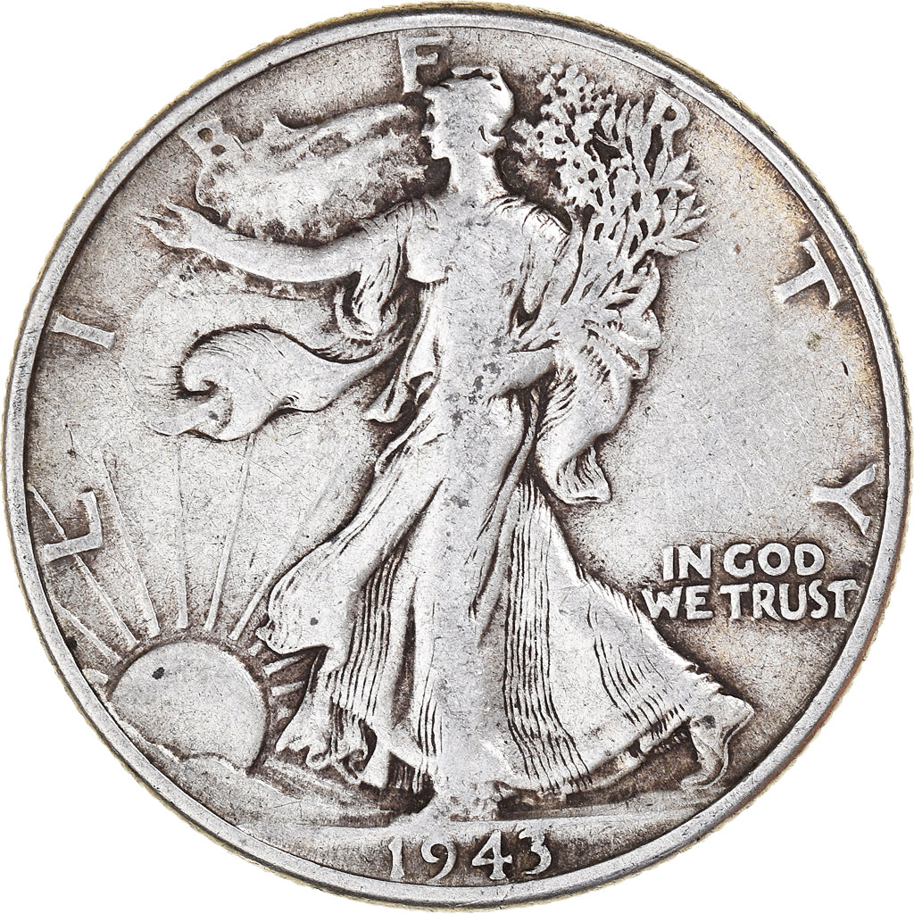 Coin, United States, Half Dollar, 1943, Philadelphia, EF(40-45), Silver, KM:142