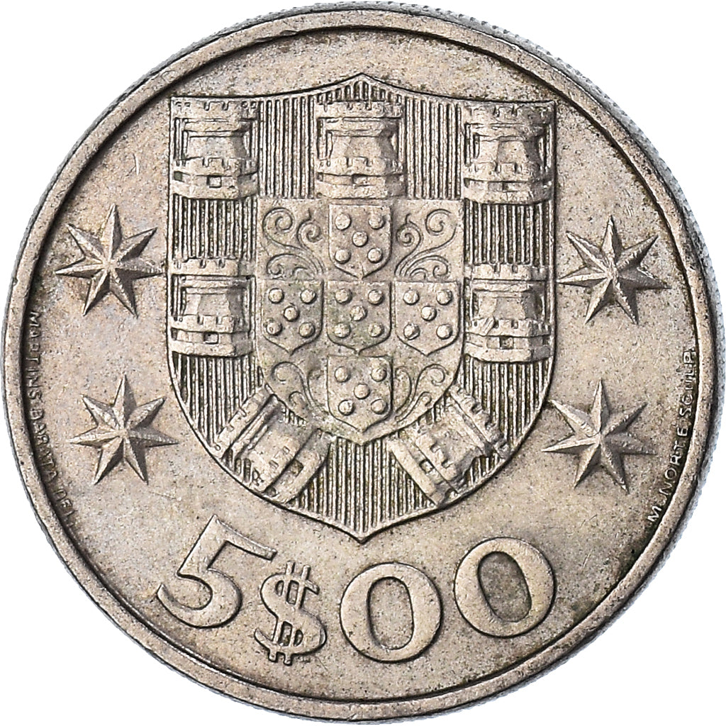 Monnaie, Portugal, 5 Escudos, 1980