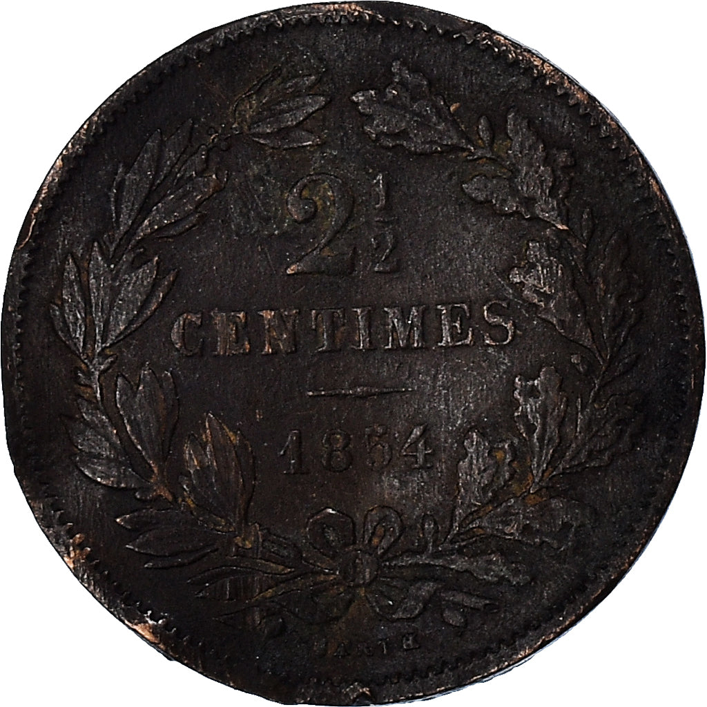 Coin, Luxembourg, 2-1/2 Centimes, 1854