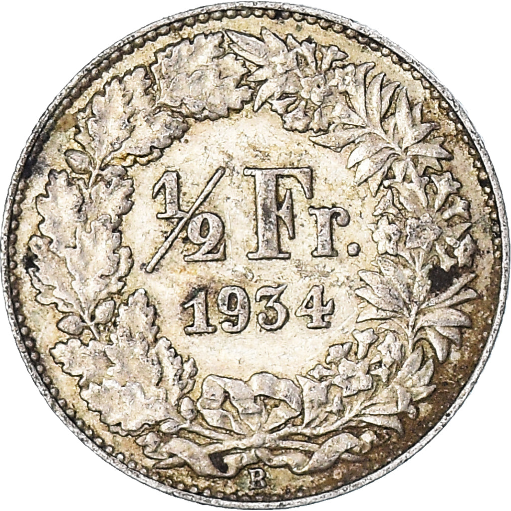 Coin, Switzerland, 1/2 Franc, 1934