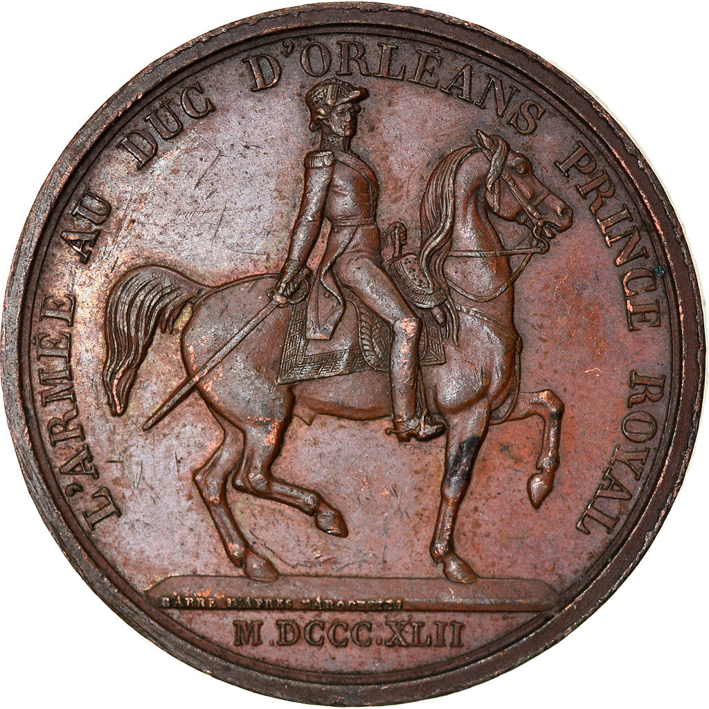 France, Medal, Louis Philippe I, L'Armée au Duc d'Orléans Prince Royal